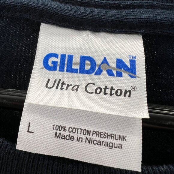 McMurry University Athletics T Shirt L Navy Maroon Graphic Crewneck Short Sleeve - Picture 4 of 4